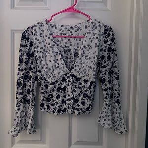 Free people floral crop top